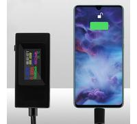FACAIIO Portatile USB C Tester 4-30V 6.5A Tensione Corrente Power Meter con | Funzione di salvataggio dati per QC3.0 PD VOOC Rilevamento rapido di ricarica di banche di potere nero