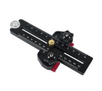 FACAIIO Sega da tavolo in alluminio nero, guida sottile con rullo regolabile, scale precise e compatibilità con slot per mitra per tagli a strisce strette coerenti su seghe da tavolo