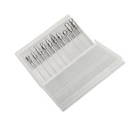 FACAIIO Set di 10 frese in metallo duro con alluminio a taglio singolo e metalli non ferrosi, include forme sferiche e coniche invertite