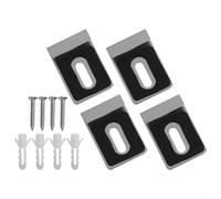 FACAIIO Set di 4 clip per specchio da parete in acciaio inox con viti, resistenti supporti per specchi senza cornice, cornici e vetro, in bagno o in cucina