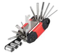 FACAIIO Set di attrezzi per riparazione bici, 16 in 1, compatto, con design pieghevole, per mountain bike, bici da strada, acciaio al carbonio elettrolitico + ABS, 9 x 9 x 9 cm, 220 g