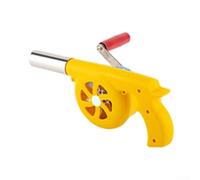 FACAIIO Soffietto antincendio manuale a manovella, per cucinare all'aperto, per picnic e stufe a legna, resistente al calore, 30 x 12 cm (giallo (ingranaggio in metallo))
