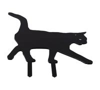 FACAIIO Spaventapasseri per gatti, deterrente per uccelli, in acrilico nero, repellente per il controllo del giardino, ornamento per il prato, deterrente contro i parassiti, respingi lo