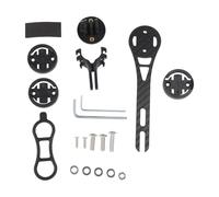 FACAIIO Staffa di supporto per computer da bici in fibra di carbonio per Garmin e Bryton, 130 mm/143 mm/165 mm, con supporto luce, adattatore e strumenti