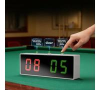 FACAIIO Tabellone segnapunti elettronico da biliardo con display a doppio colore, contatore da snooker ricaricabile con cicalino e sincronizzazione istantanea per sale da biliardo e competizioni