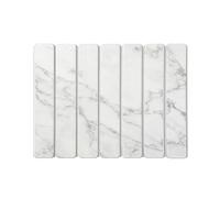 FACAIIO Tappetino scolapiatti in terra di diatomacee assorbente, pieghevole, per bancone cucina, 40 x 30 cm, bianco, design pieghevole salvaspazio, super assorbente, resistente al calore, multiuso per