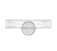 FACAIIO Trasparente per Righello Pilota con Plotter Rotante VFR e IFR Navigazione, Strumento di Misura Aviazione in ABS