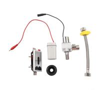 FACAIIO Valvola di scarico per orinatoio a induzione con sensore a infrarossi per scarico automatico del WC, alimentazione 6 V CC, kit in metallo argentato ingresso G1/2 pollici