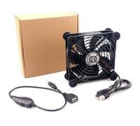 FACAIIO Ventola di raffreddamento da 12 cm, 2700 giri/min, con regolatore di velocità regolabile e rete protettiva, per server, armadietti, workstation, radiatore