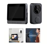 FACAIIO, videocitofono senza fili con schermo IPS da 4,3 pollici, interfono bidirezionale, visione notturna, rilevamento del movimento, archiviazione su scheda SD, segnale a lungo raggio, colore nero
