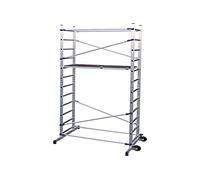 Trabattello in alluminio a due alzate FACAL PINNA CLIC. Zoppo per scale - Altezza 3,65m