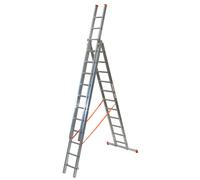 FACAL Scala Alluminio Genia Trasformabile 3 Rampe 11+11+11 Gradini 832 cm G350-3