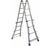 FACAL Scala Alluminio Multiuso Telescopica 5+5 Gradini max 5 mt All Briko Blu 4
