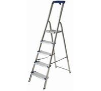 Scaletta professionale Facal, grandi gradini da 120 mm, 6 gradini, altezza di lavoro 3,17 m, GM6M
