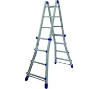 Facal scala telescopica in alluminio brikoblu gradini nØ4+5 h max cm. 456 - Faca