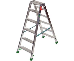 FACAL Scala in Alluminio Dupla Doppia Salita 5 Gradini Portata massima 150 Kg Altezza 130 cm - D-5