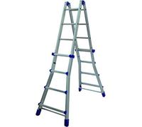 Facal scala telescopica in alluminio brikoblu gradini nØ4+5 h max cm. 456 - Faca