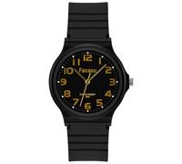 Facasu Orologio analogico per bambini per ragazzi e ragazze, impermeabile fino a 50 m, cinturino morbido al quarzo, facile da leggere, per bambini e ragazze dai 5 ai 12 anni, Nero e oro.