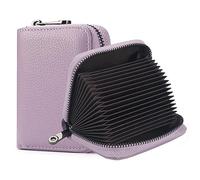 FACATH Portacarte scomparto per monete - Portacarte in pelle con ampio spazio per un massimo di 20 carte - Portafoglio per uomo e donna con protezione RFID NFC