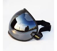 Faccia aperta universale 3/4 casco visatore a bolle a bolle motociclette di moto Capacete Lente Vintage MOTOBIKE Helmet Goggles (argento)