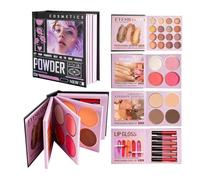 Faccia Blush Opaco E Iridescente, Illuminatore, Polvere Sopracciglio | Tavolozza Blush Viso E Occhi Colorati Per Ufficio Spiaggia Festa Compleanno Appuntamento Natale