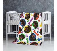 Faccia da bassotto giocosa,Coperta morbida, calda, anti-pilling, in flanella, peluche, 76 x 127 cm