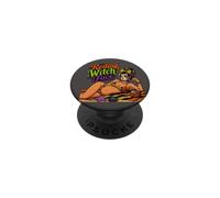 Faccia da strega a riposo di Halloween Beachy Sugar Skull Goth PopSockets PopGrip Adesivo