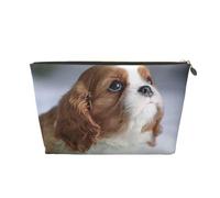 Faccia del Cavalier King Charles Spaniel, Borsa per il trucco Borsa per cosmetici Borsa da toilette da viaggio portatile Borsa da toilette