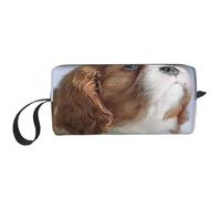 Faccia del Cavalier King Charles Spaniel, Borsa per il trucco Borsa per cosmetici Borsa da toilette da viaggio portatile Borsa per trucco Organizer
