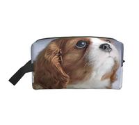 Faccia del Cavalier King Charles Spaniel, Borsa per il trucco Borsa per cosmetici Borsa da viaggio portatile da viaggio Borsa per trucco Organizer