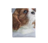 Faccia del Cavalier King Charles Spaniel, Spremere il portafoglio superiore da donna Borsa portaoggetti Piccola portamonete Portamonete