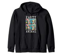 Faccia delle Mucche Colorful Farm Animal Party Hat Funny Mucca Agricoltura Felpa con Cappuccio