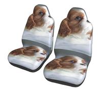 Faccia di Cavalier King Charles Spaniel,Coprisedile per auto protezioni per sedili anteriori per auto, 2 pezzi