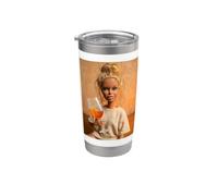 Faccia Disgustata Summer Orange Spritz Cocktail Ragazze Bicchiere termico in acciaio inox doppia parete