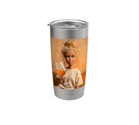 Faccia Disgustata Summer Orange Spritz Cocktail Ragazze Bicchiere termico in acciaio inox doppia parete