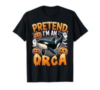 Faccia Finta di Essere Un Costume di Halloween da Orca Maglietta