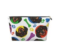 Faccia giocosa del bassotto, Borsa da toilette Borsa per trucco Borsa per cosmetici Borsa da toilette da viaggio portatile