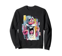 Faccia Grafica Divertente di Carpenter Peace Graffiti Pop Felpa