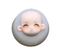 Faccia in silicone ideale per progetti di argilla che consente di vedere il processo di creazione per i gioielli dei volti delle bambole