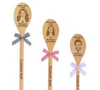 Faccia su un Cucchiaio Personalizzato - Cucchiaio di Miscelazione in Legno Inciso con Nome e Foto - Regalo Originale (Style2)