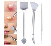 facciale in acciaio inossidabile - Set di strumenti per il trucco del naso e del viso, in metallo per la pulizia della pelle del viso | Strumento di pulizia del viso per il viso da donna
