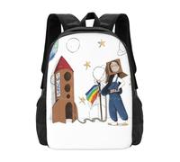 Facciamo Che Io Ero... Zaino, Zaino, Moda, Borse, Gioco, immaginazione, Spazio, Cartone, Astronauta, Costruire Stelle, ha Disegnato