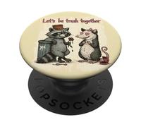Facciamo la spazzatura insieme una coppia di opossum di PopSockets PopGrip Adesivo