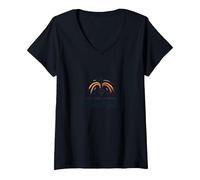 Facciamo Qualcosa di Bello - Ispirazione Artistica Maglietta con Collo a V, Donna, Nero, XL