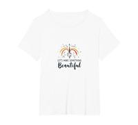 Facciamo Qualcosa di Bello - Ispirazione Artistica Maglietta, Donna Plus-Size, Bianco, 1X