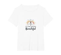 Facciamo Qualcosa di Bello - Ispirazione Artistica Maglietta, Donna Plus-Size, Bianco, 4X