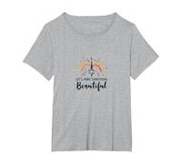 Facciamo Qualcosa di Bello - Ispirazione Artistica Maglietta, Donna Plus-Size, Grigio Melange, 1X