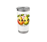 Facciamo un ottimo gioco di parole di coppia con pera e frutta carina Bicchiere termico in acciaio inox doppia parete
