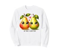 Facciamo Un Ottimo Gioco di Parole di Coppia con Pera e Frutta Carina Felpa