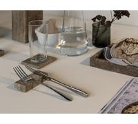 FacciamoCASA Poggia posate in marmo Travertino Noce (6 pezzi), appoggio posate tavola design, portaposate tavolo ristorante elegante, poggiaposate regalo casa